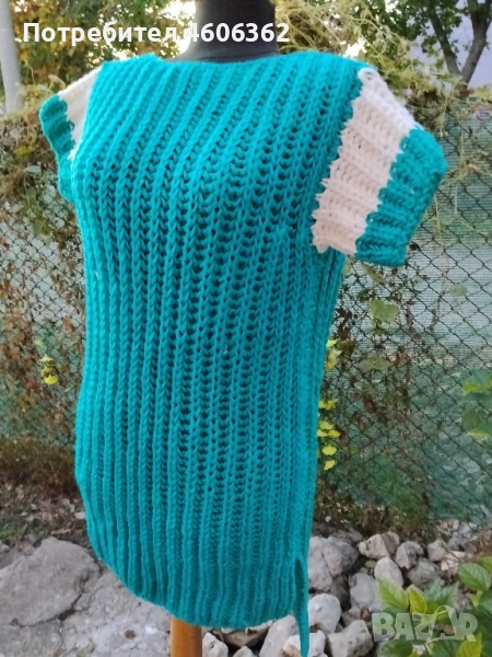 ръчно изплетен пуловер , снимка 1