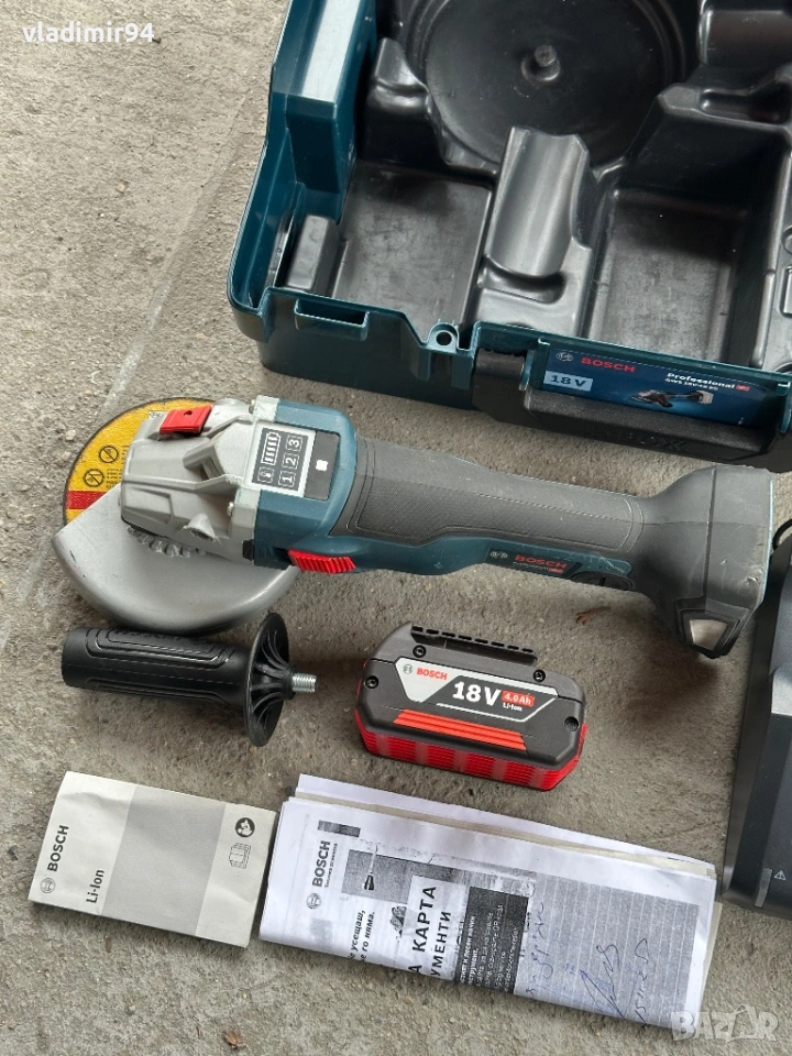 BOSCH GWS 18V-10 SC Made in Germany, снимка 1
