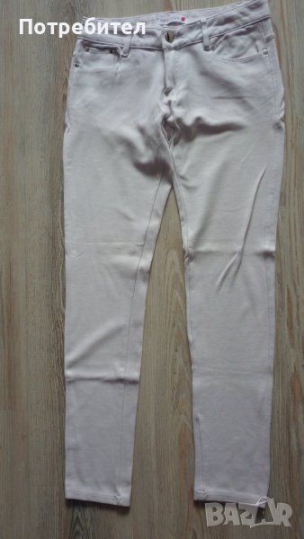 Бял еластичен панталон Л, снимка 1