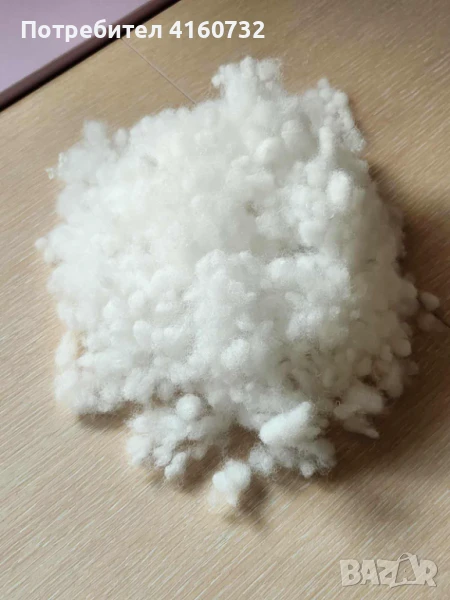 Гранулиран пух, пух на топчета, пух за амигуруми, плетени играчки, вата, снимка 1