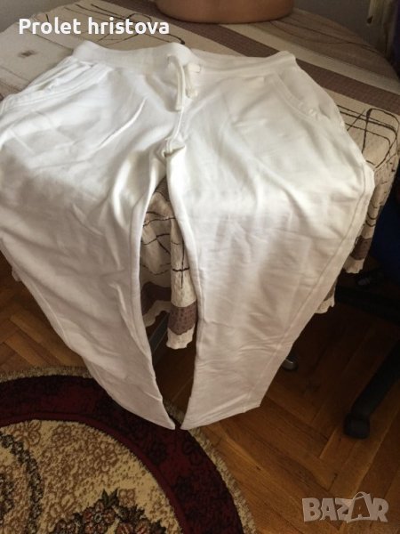 Дълъг бял панталон 100 процента памук, снимка 1