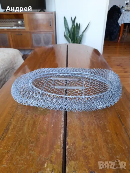 Стара метална пазарска чанта, снимка 1