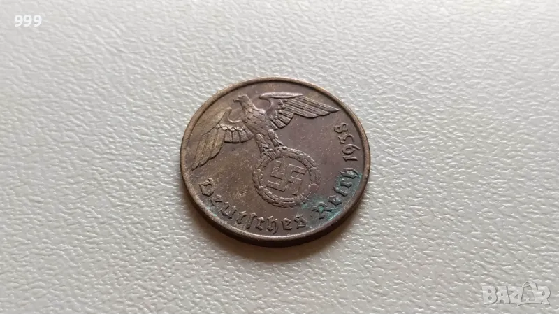 2 райхспфенига 1938 А Германия - Трети Райх, снимка 1