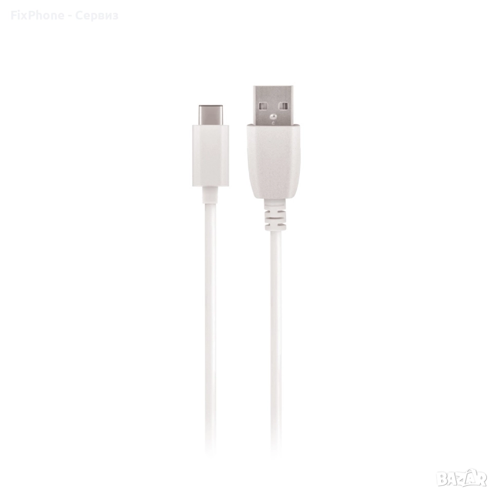 Кабел USB - USB-C, Maxlife 3м в кутия 2A, Бял , снимка 1