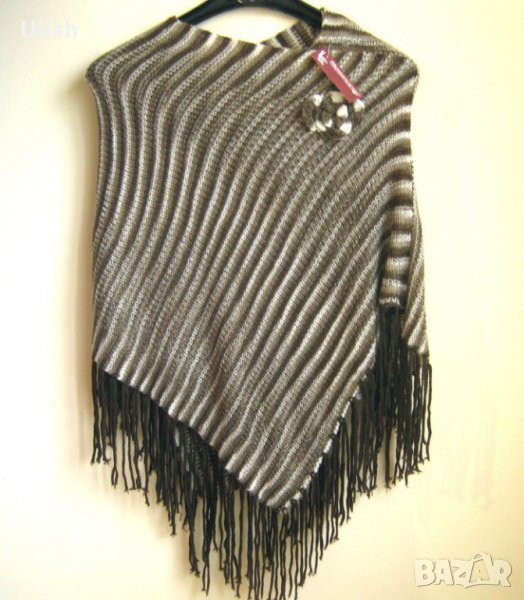 Дамски шал пончо от вълна на лама Peruvian Collection, снимка 1