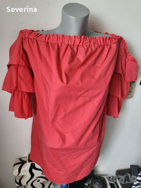 Фешън рокля S размер,цвят диня, снимка 1