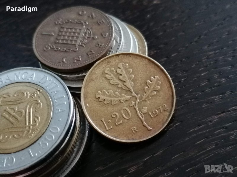 Монета - Италия - 20 лири | 1972г., снимка 1