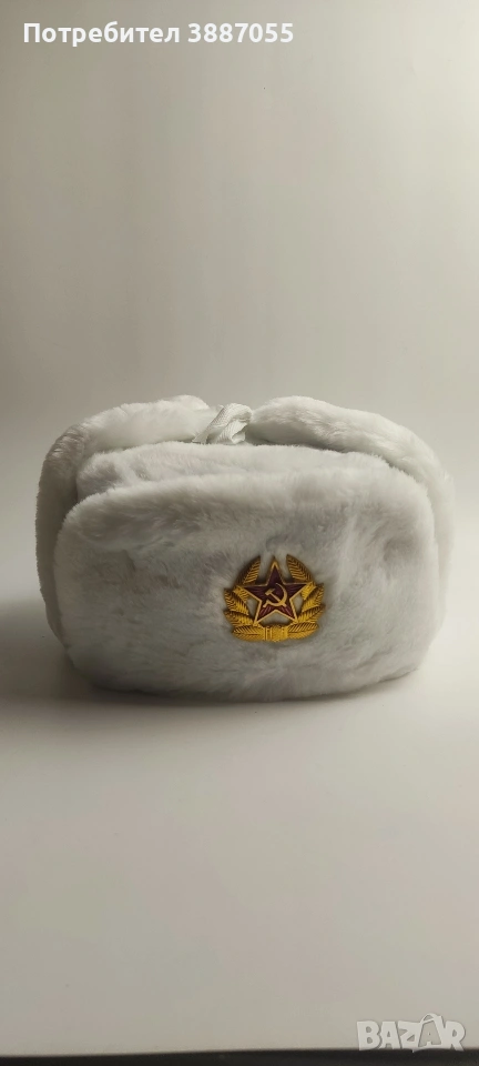 руска шапка с уши със значка, снимка 1