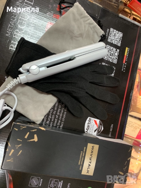 Мини преса за изправяне и накъдряне / Преса за къса коса, снимка 1