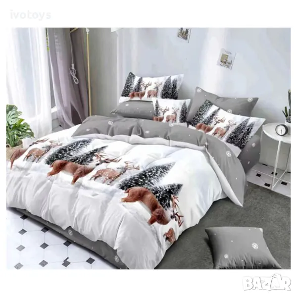 Спални комплекти с коледни мотиви, 6 части, снимка 1
