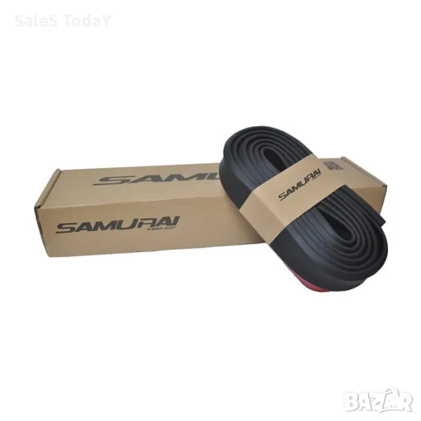 Спойлер за броня и прагове, Лип спойлер, 2,5м., чиста черен, снимка 1