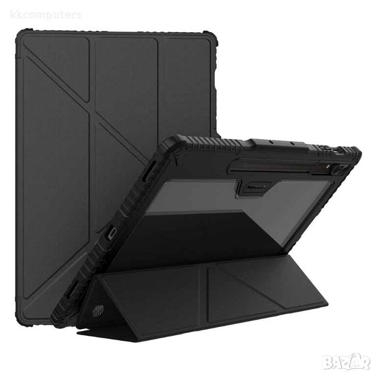 NILLKIN Bumper Leather Case Pro калъф за Samsung Galaxy Tab S9 Ultra със слайд капак за камера и Ori, снимка 1