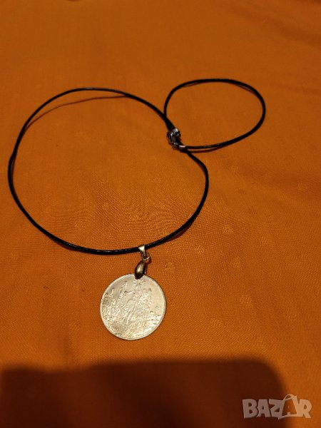 Старинен църковен медальон за Кръщене, Кръщенка, рождение с вързанка за врата, снимка 1