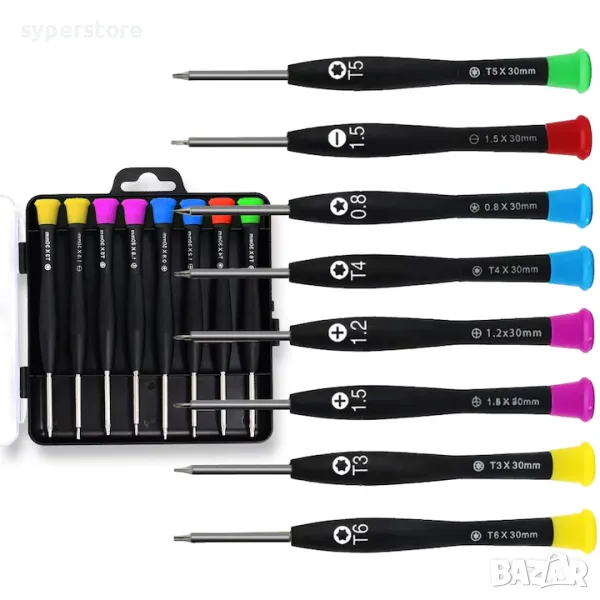 Комплект финни отвертки Digital One SP00978, 8бр, за ремонт на телефони, часовници, GPS навигации, снимка 1