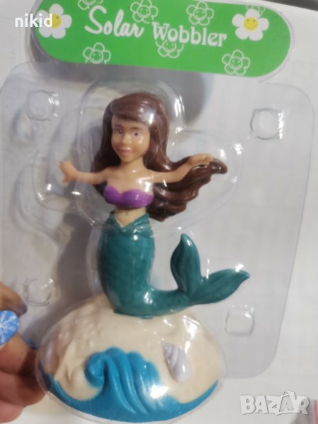Русалка Соларна танцуваща играчка фигурка украса торта сувенир кола, снимка 1