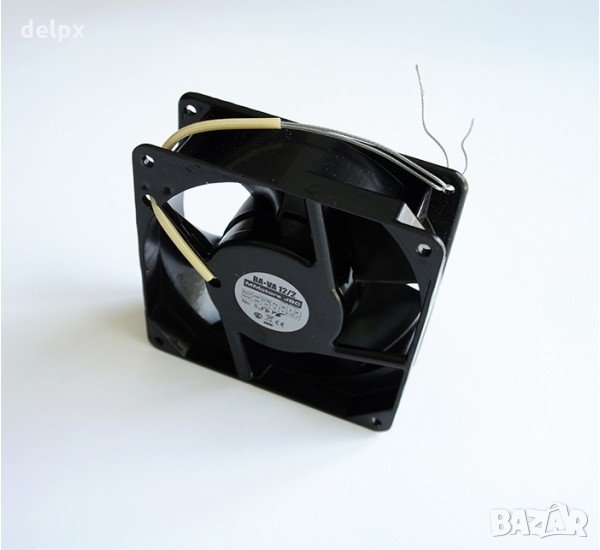 Български алуминиев вентилатор BA12/2 аксиален с лагер 220V 0,125A 120х120х38mm, снимка 1