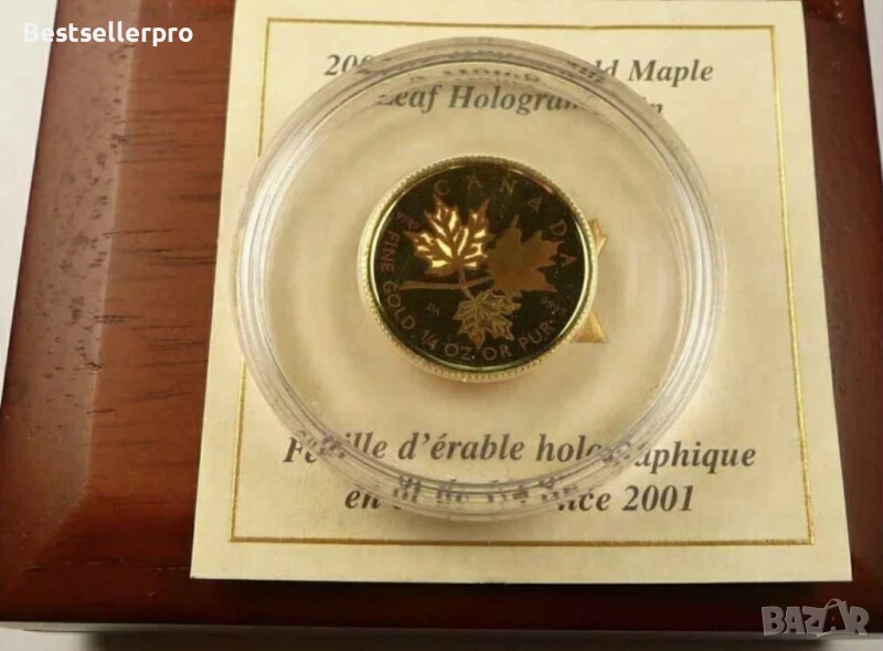 2001,$10 Canada Gold 1/4Oz. Златна монета, снимка 1