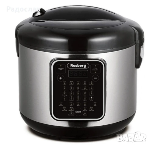 Мултикукър с 31 програми Rosberg, 780W, 5L, Незалепващо покритие, Инокс 2 ГОДИНИ ГАРАНЦИЯ, снимка 2 - Кухненски роботи - 50481255