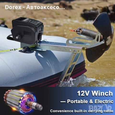 Електрическа лебедка 2000LBS 12V (910 кг) с дистанционно и 3м. кабел за теглене, снимка 10 - Аксесоари и консумативи - 54196592