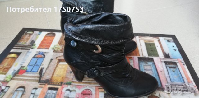 Елегантни дамски боти естествена кожа, снимка 4 - Дамски боти - 29423307