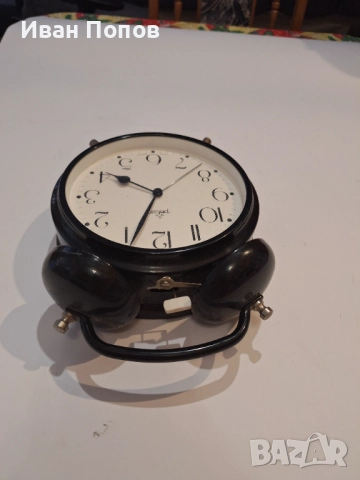 Механичен часовник-будилник Peter, немски, много голям., снимка 4 - Антикварни и старинни предмети - 52692850