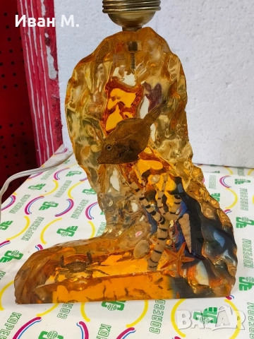 Декоративна настолна лампа от смола , снимка 8 - Декорация за дома - 52318754