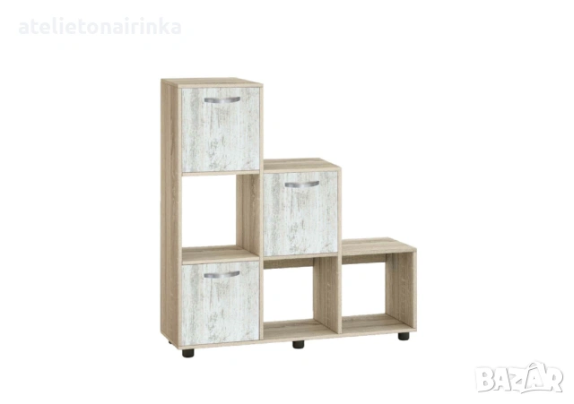 Етажерка Кубо 6 с три вратички постформинг, снимка 6 - Етажерки - 46452283