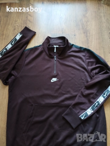 Nike Half-Zip Top Brown - страхотно мъжко горнище КАТО НОВО ХЛ, снимка 8 - Спортни дрехи, екипи - 52147466
