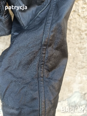 Vintage дамско кожено яке 80s черно XL , снимка 7 - Якета - 52126356