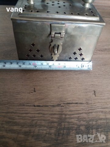 Немска  месингова кутия за бижута,сандъче, снимка 2 - Антикварни и старинни предмети - 30782460