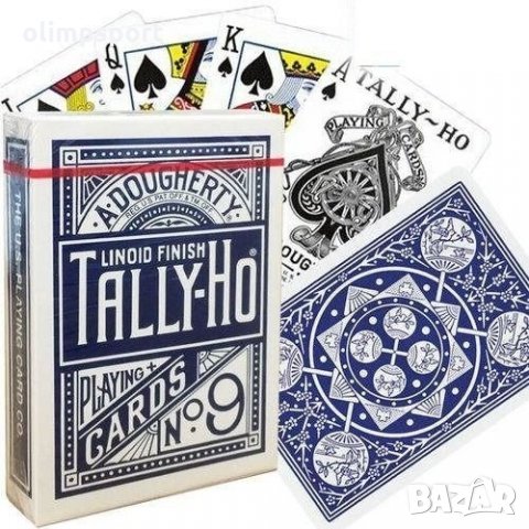 Карти за игра Tally Ho fan back нови  Изключителното качество и ленения тип покритие на картите Tall, снимка 3 - Карти за игра - 29332422