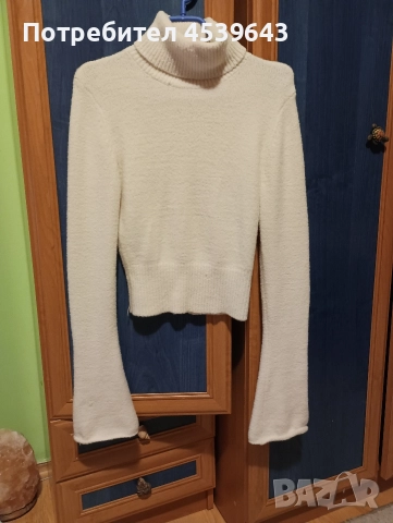 Дамски пуловер с поло яка в бежов цвят , снимка 6 - Блузи с дълъг ръкав и пуловери - 52860277