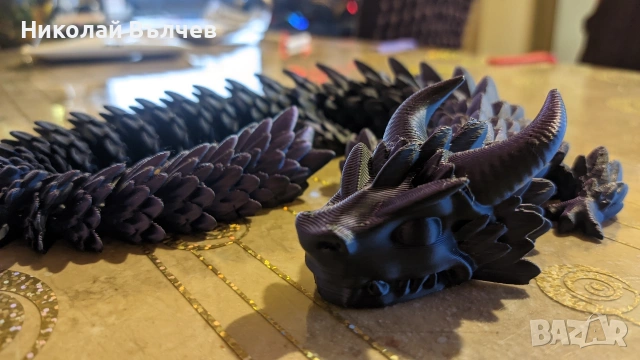 Артикулиращ Дракон! Уникален цвят!, снимка 5 - Фигурки - 53256543