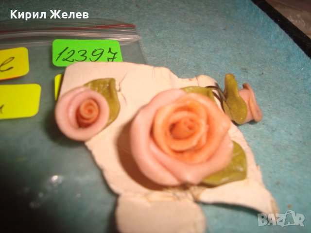 СТАРА БРОШКА и ОБЕЦИ - РОЗИ РЕТРО БИЖУТЕРИЕН КОМПЛЕКТ РЪЧНА АРТ ИЗРАБОТКА БРОНЗОВИ 12397, снимка 4 - Бижутерийни комплекти - 35507045