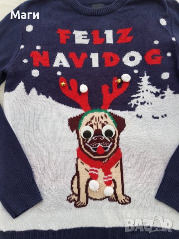 Коледен пуловер H&M размер М/Л, снимка 2 - Пуловери - 38596744