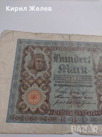Райх банкнота - Германия - 100 марки / 1920 година - 17960, снимка 2 - Нумизматика и бонистика - 31034800