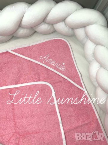 Персонализирана бебешка хавлия с качулка, с бродерия Лукс, 100% памук, снимка 5 - За банята - 42836898