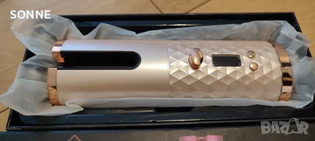 Немска автоматично въртяща се безжична керамична маша за коса - розова , снимка 9 - Преси за коса - 48434964