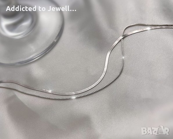 - 50% Многослойно сребърно колие, снимка 5 - Колиета, медальони, синджири - 35551780
