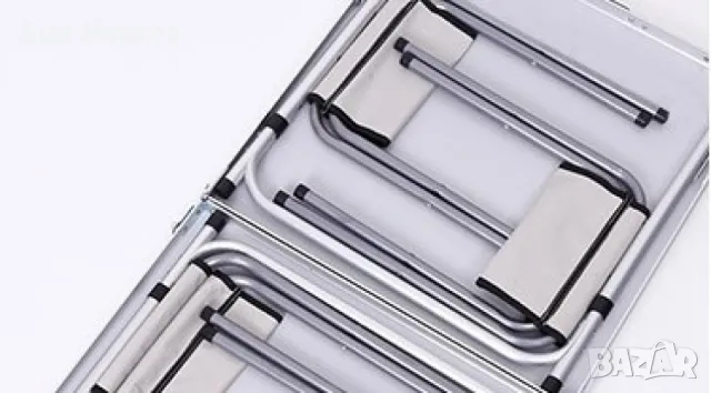 Компект сгъваема маса и столове - Malatec 7893, 4 Стола, Материал: Алуминиев, снимка 9 - Други стоки за дома - 48848680