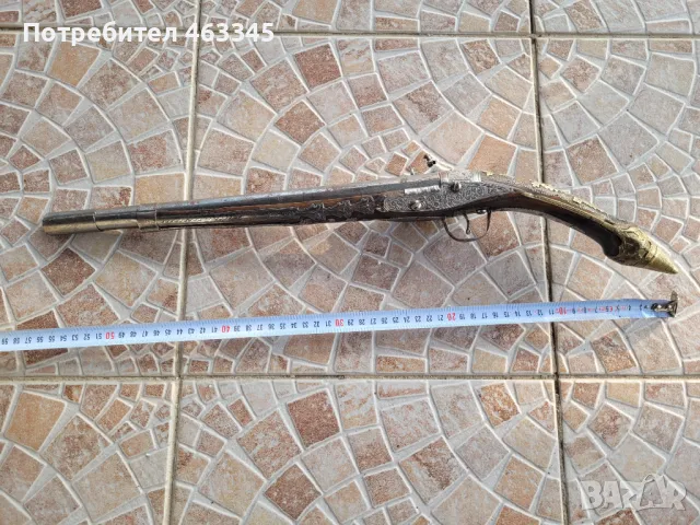 арнаутски пистолет, пищов, кремъклия, евзалия, снимка 5 - Антикварни и старинни предмети - 49087454