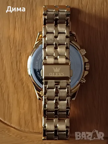 OLEVS Хронограф Многофункционален Кварц,Скелетен,Hollow Out,HD Светещ,3 АТМ,Автоматична дата,Ден , снимка 15 - Мъжки - 48358869