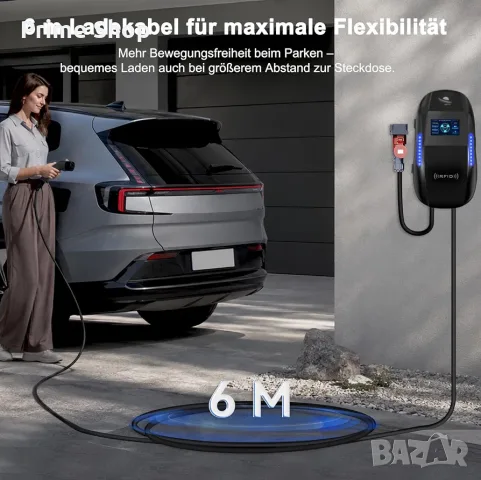 11kW зарядна станция, 3-фазна, WiFi, Type 2, 6м кабел, 2х RFID карти за достъп, LEISHENG ENERGY, снимка 6 - Аксесоари и консумативи - 56121251