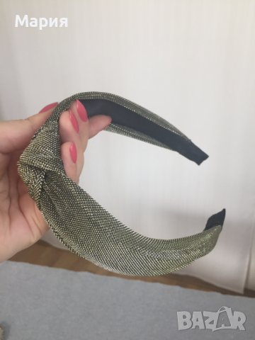 Чисто Нова Диадема Красива Ефектна Модерна Златиста Тип Тюрбан с гривничка по желание, снимка 6 - Аксесоари за коса - 42329469