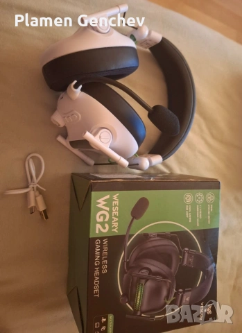 WESEARY WG2 2.4GHz безжични геймърски слушалки с микрофон  