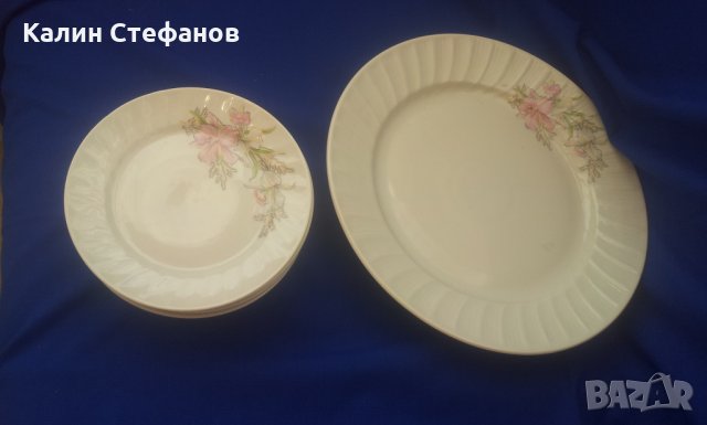 Порцеланов комплект за торта или ордьоври, салата 6 малки и 1 голяма, снимка 10 - Сервизи - 32009885