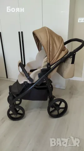Бебешка количка 3в1 Buba Karina Light Beige / Светла Бежова, снимка 6 - Детски колички - 55777052