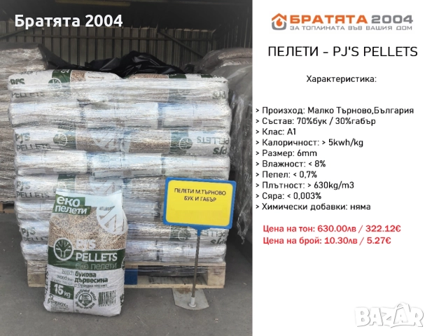 Пелети Съни Тера 100% иглолистни, снимка 2 - Пелети - 52610894