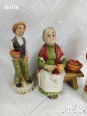 Селска идилия-Неглазиран порцелан -3 пластики ., снимка 2 - Антикварни и старинни предмети - 51677644