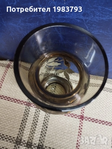 Красива ръчно рисувана ваза с финно злато. , снимка 4 - Вази - 54120583